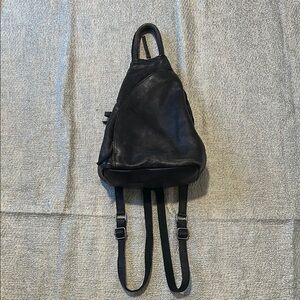Free People Black Hobo Bag Leather Design